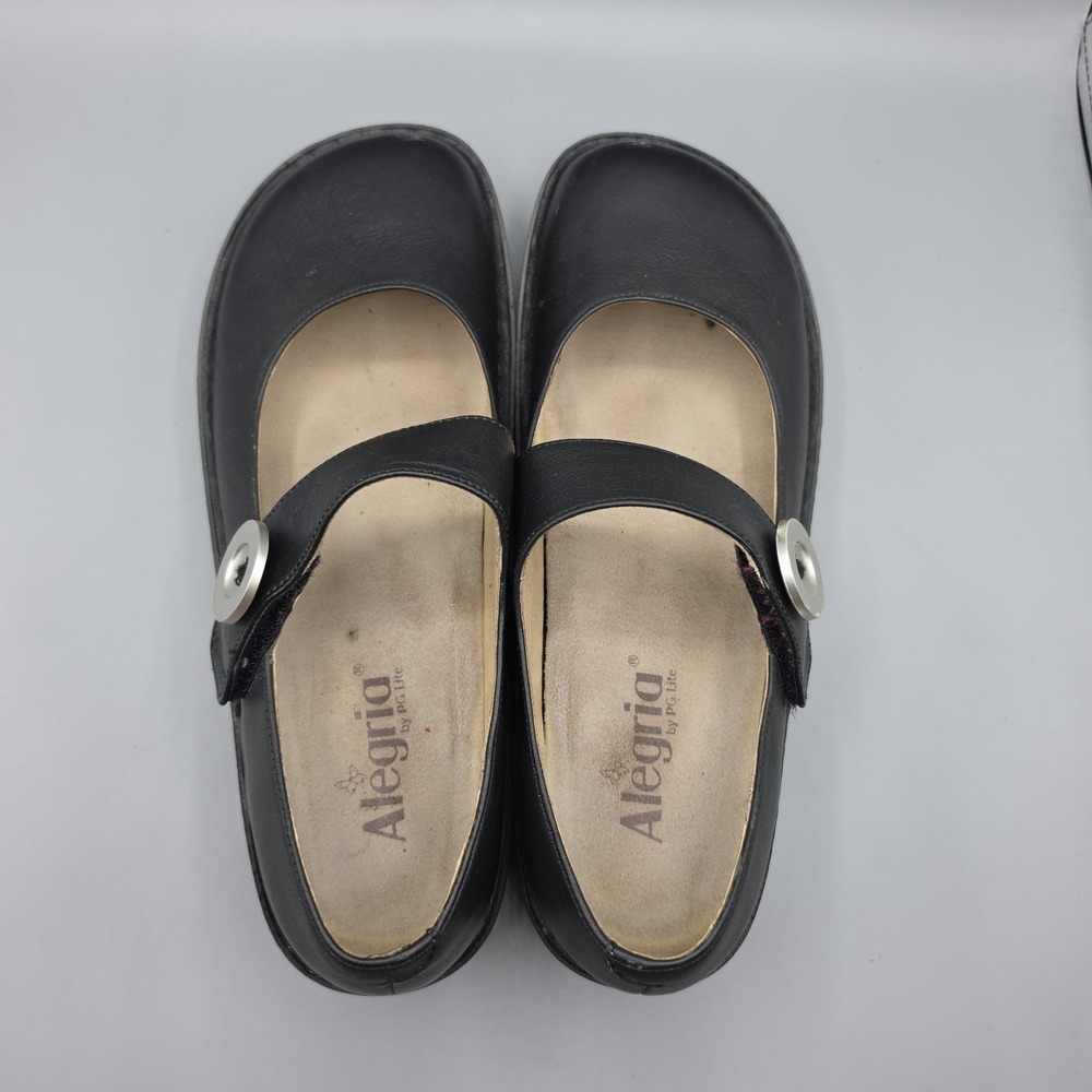 Alegria Paloma Shoes Womens 41 Black Leather Mary Jane Comfort Nurse Uniform - Picture 7 of 14
